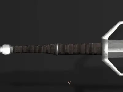 Geralts silver sword Low-poly 3D model