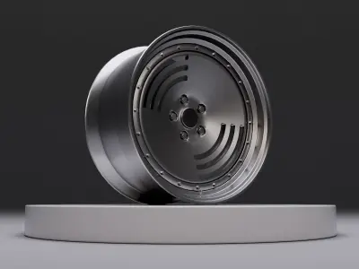 L2 wheel Low-poly 3D model