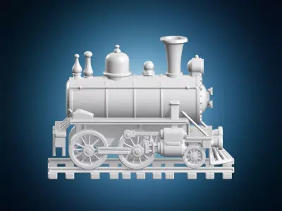 Steam Locomotive 3D Print Model 3D print model purchase
