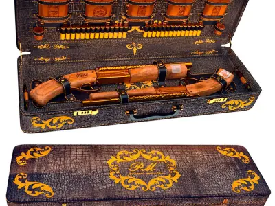Relax set steampunk gun case 3D model