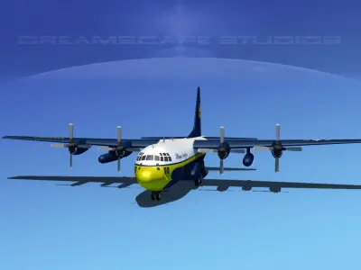 Lockheed C-130 Hercules  Blue Angels 3D model