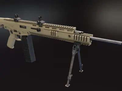 MX Rifle Series Low-poly 3D model