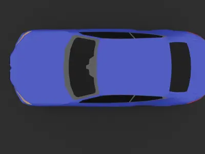 Low Poly Sports Car 1 Free low-poly 3D model