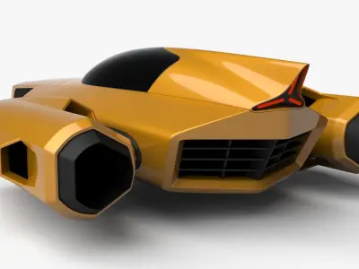 Racing Spaceship Polaris 3D model