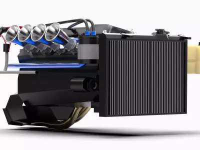 3SGE Beams Toyota Engine Low-poly 3D model