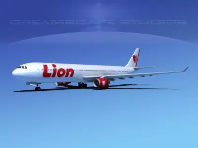 Airbus A330-300 Lion 3D model