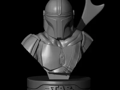 Mando mandalorian Star Wars STL files 3d printing collectibles  3D print model