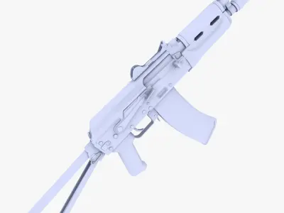 AKS-74U Submachine Gun Low-poly 3D model purchase