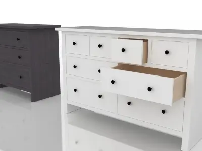 Ikea HEMNES room furniture Free low-poly 3D model