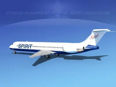 McDonnell Douglas MD-87 Spirit 3D model