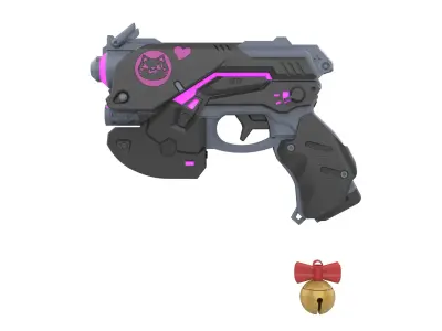 DVa Blaster Black Cat Skin - Overwatch - Commercial - STL 3D print model