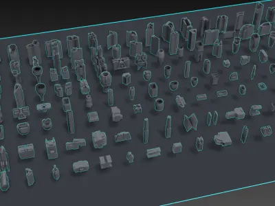 thrusters set 1 3D model