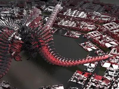 Robot Dino Spine Structure 3D model