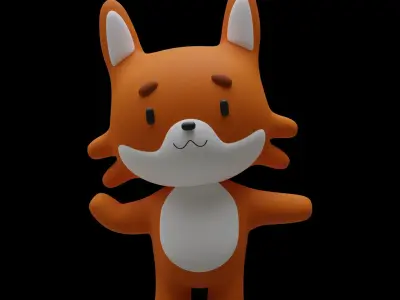 Cute Fox Free 3D model