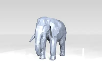 Elephant Low Poligonal 3D model