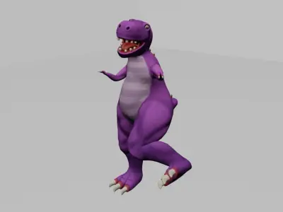 Timesplitters Dinosaur rigged Low-poly 3D model Low-poly 3D model