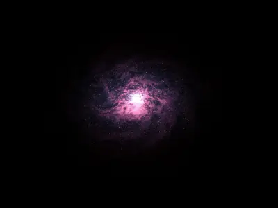 galaxy spiral Low-poly 3D model