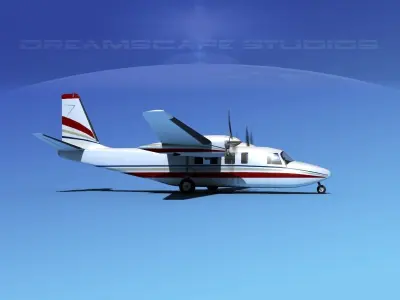 Rockwell Turbo Commander 690 V12 3D model