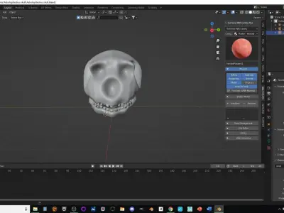 Astrolopitechus skull animated Low-poly 3D model