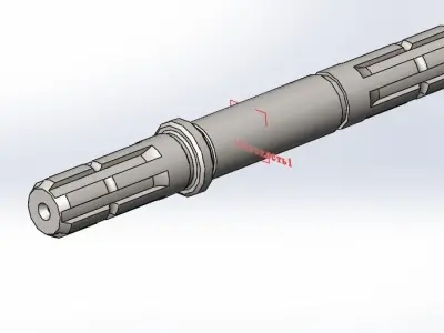 Shaft metal tube with hole in middle Free 3D model