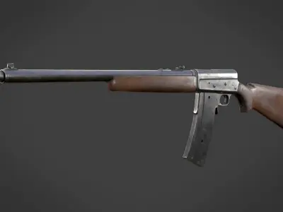 Remington Model 81 Police Special PBR Low-poly 3D model
