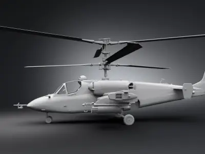 Kamov Ka 52 Scale model 3D print model
