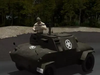 Humber WW2 Allied Scout Car 3D model