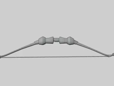 Medieval soldier bow Free low-poly 3D model