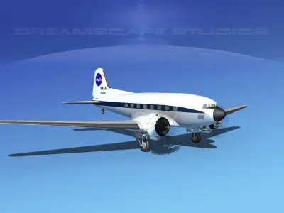 Douglas C-47 Dakota NASA V2 3D model