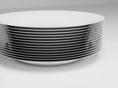 A set of plates 3D model