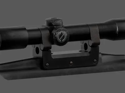 FAL OIP Scope Low-poly 3D model