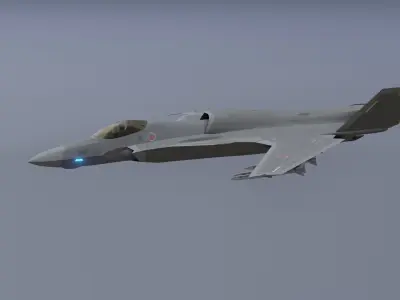 Futuristic Fighter Jet 2099 Low-poly 3D model