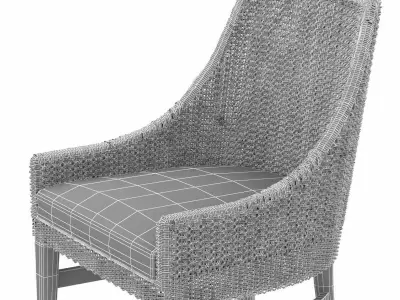 Palecek vincent side chair 3d model 3D model
