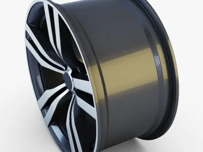 Style 300 wheel ferric gray Mid Poly Low-poly 3D model