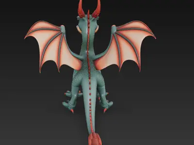 Dragon Realistic 3D Model Basic - Low Poly Realistic Low-poly 3D model