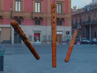 Mele weapon collection Free low-poly 3D model