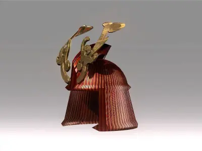 Ornament Helmet Low-poly 3D model