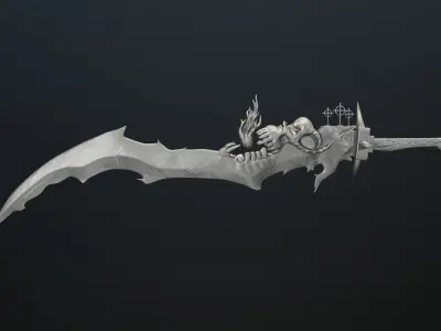 Sword stylized Low-poly 3D model