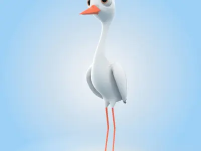 Stork 3D model