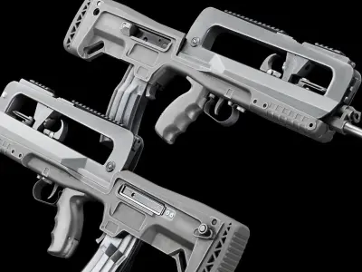  Low Poly FAMAS Rifle Low-poly 3D model