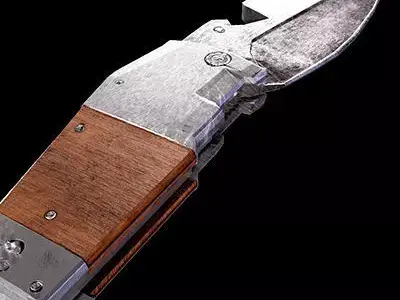 Survival Knife Low-poly 3D model