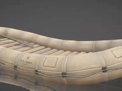 Lifeboat Hand-Painted Low-poly 3D model