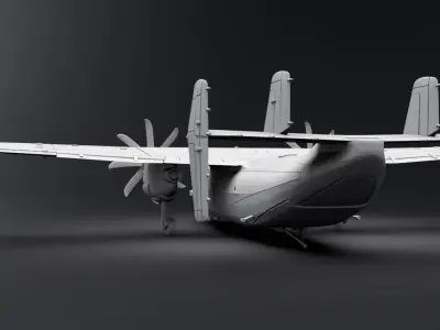 Grumman C2 Greyhound Scale model  3D print model