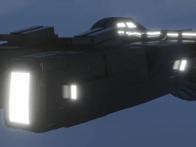 Futuristic Sci-Fi Spaceship 3 3D model