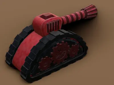 Mini Tank Low-poly 3D model
