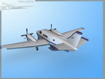 Falcon3D E90 King Air F04 3D model