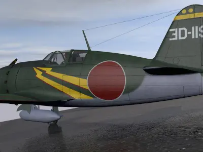Mitsubishi J2M3 Raiden - aka Jack 3D model