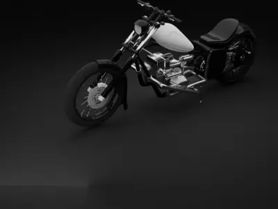 Royal Enfield Motorcycle Low-poly 3D model
