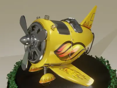 Stylized Airplane PBR 3D model