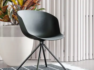  Replica Wendelbo Plastic V1 Chair Model, Black 